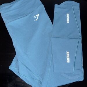 Gymshark Kids Dusty Blue High-Waist Active Leggings